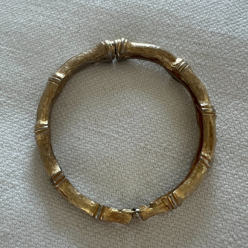 LAST CHANCE Gold Bamboo Bangle Vintage